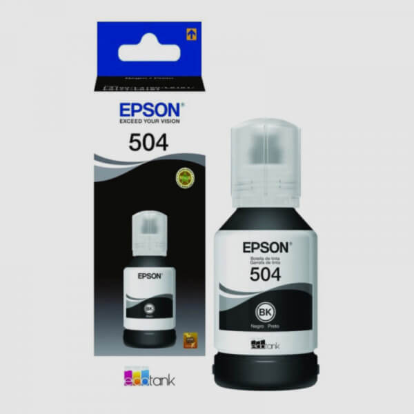 BOTELLA EPSON PARA ECOTANK NEGRO T504 ECOTANK L4150, L4260, L6161, L6171, L6191, L6270