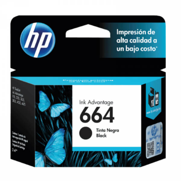 CARTUCHO HPINC 664XL NEGRO 1115/2135/3635/3775 480 PAG F6V31AL