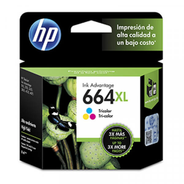 CARTUCHO HPINC 664XL TRI-COLOR 1115/2135/3635/3775 330 PAG F6V30AL