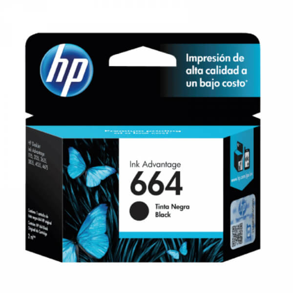 CARTUCHO HPINC 664 NEGRO ADV2135 120 PAG F6V29AL 2ML