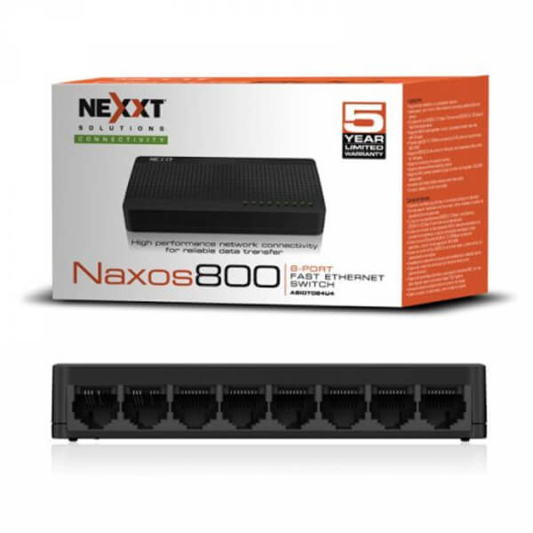 SWITCH 8P 10/100/1000 ASB DT084U2 NEXXT NAXOS800G DESKTOP