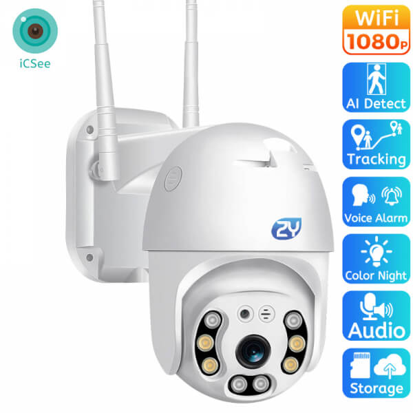 CÁMARA DE VIGILANCIA IMPERMEABLE WIFI IP66 EXTERIOR HD 1080P