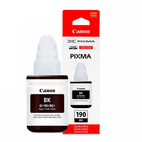 BOTELLA CANON GI190 NEGRO TINTA G1100/2100/3100 6000 PAG GI190BK T