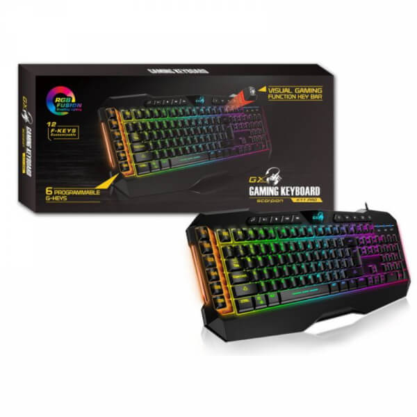 TECLADO GENIUS SCORPION K11 PRO NEGRO USB / RGB BACKLIGHT
