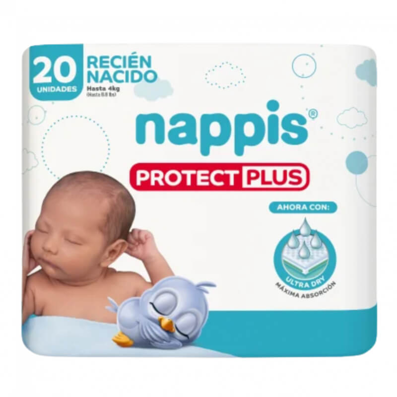 PAÑALES NAPPIS PROTECT PLUS RN 20