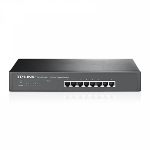 SWITCH TP LINK 8 PUERTOS SOBREMESA/METALICOb TL-SG1008