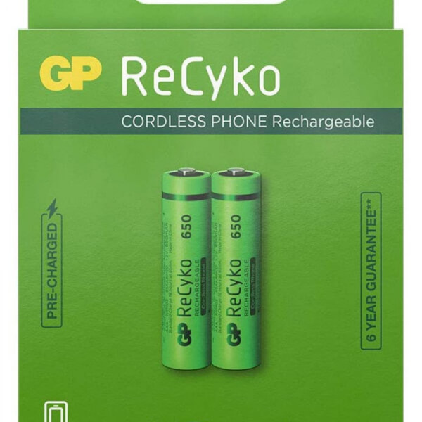 PILA RECARGABLE AAA 650MAH TEL BL/2 RECYKO