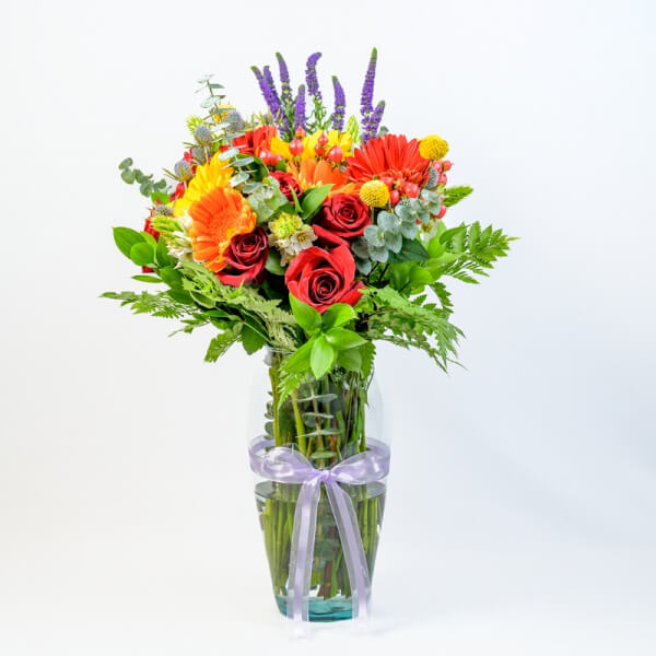 Florero Carmen: 30 Rosas, Gerberas y Anémonas | ENVIOS A GUAYAQUIL - SAMBORONDON - DAULE