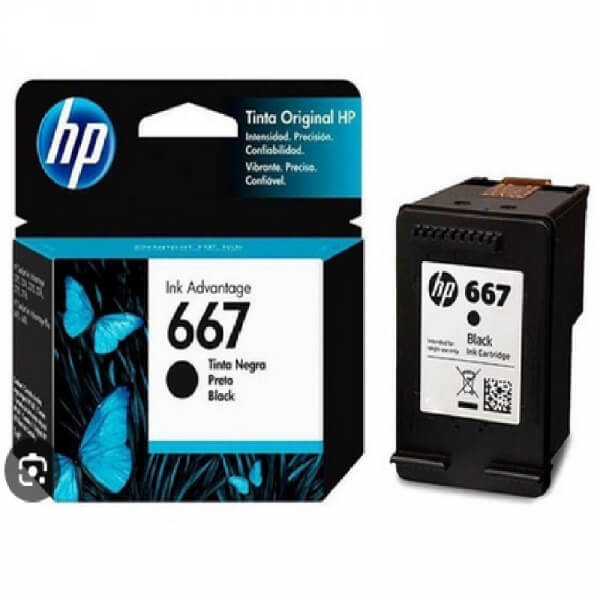 CARTUCHO DE TINTA HP 667 NEGRA ORIGINAL