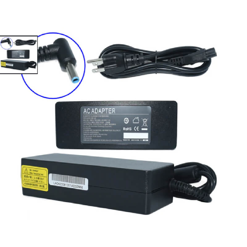 CARGADOR PARA PORTATIL HP 19.5V 4.62 PLUG 4.5*3.0MM 90W PUNTA AZUL