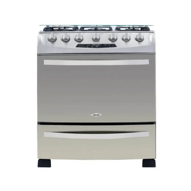 COCINA 6 QUEMADORES HACEB OREGANO A GAS 76 FULL DIGITAL CON ASADOR