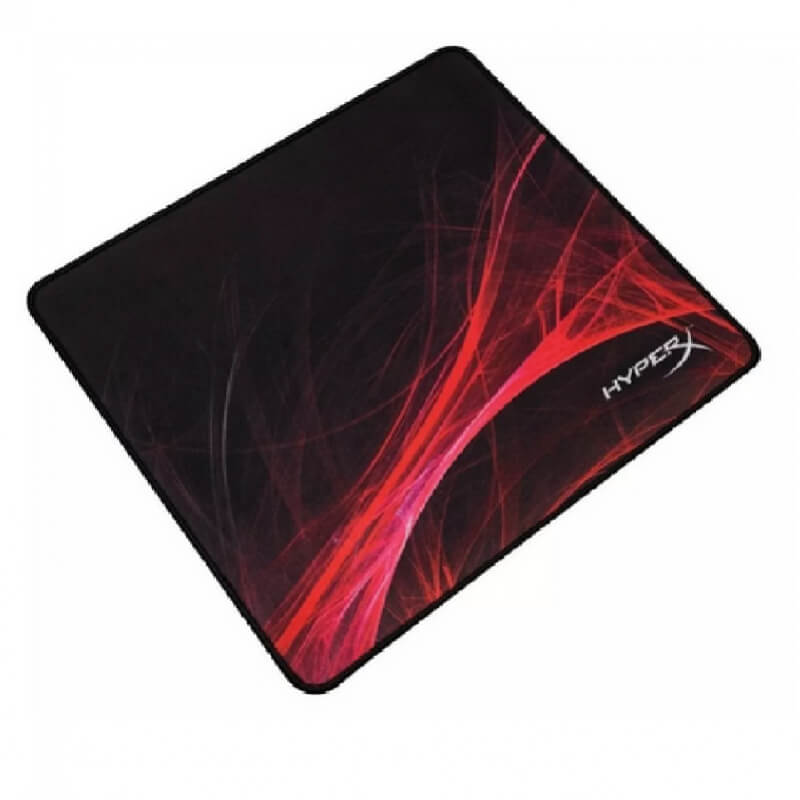 MOUSE PAD GAMER HYPERX SPEED EDITION FURY S PRO DE GOMA Y TELA S 240MM X 290MM X 3MM NEGRO/ROJO