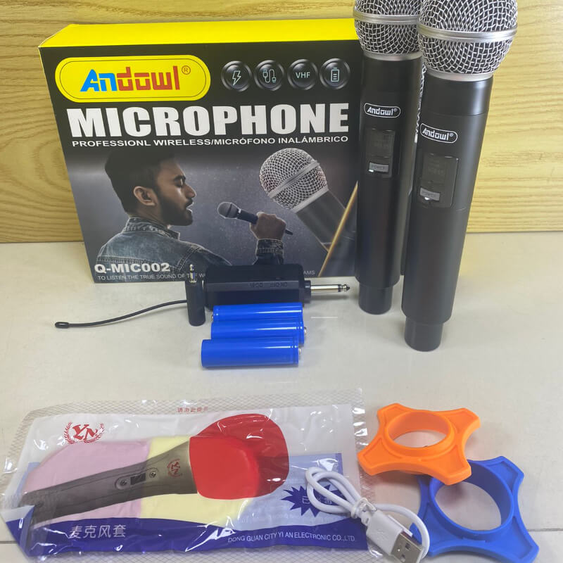 Microfono inalambrico 2 en 1 recargable