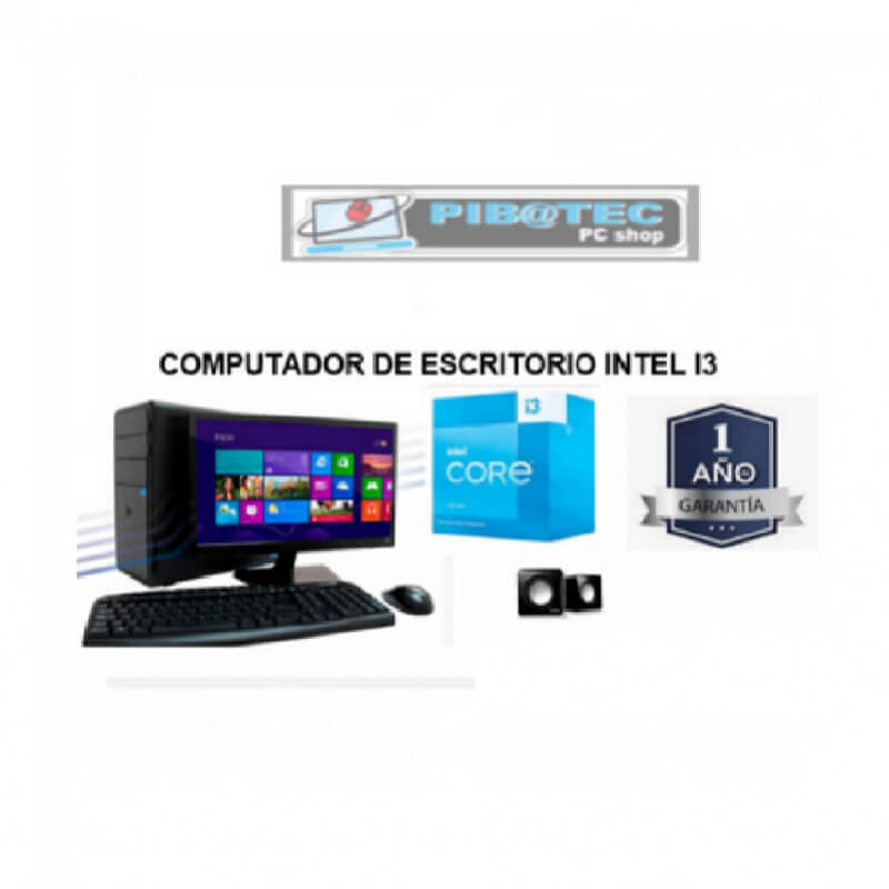 COMPUTADOR DE ESCRITORIO INTEL I3 10 generacion 8 de ram y 480 gb SSDMONITOR 19.5 PULAGA