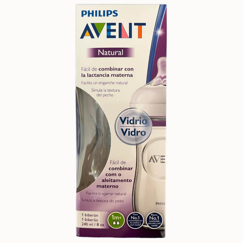 BIBERON AVENT NATURAL VIDRIO 8 OZ / 240 ML