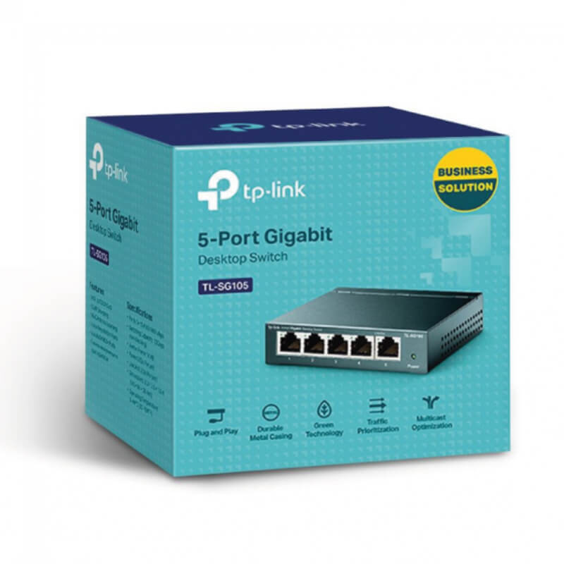 SWITCH TP-LINK 5 PORT SOBREMESA GIGABIT 10/100/1000MBPS DESKTOP LS105G