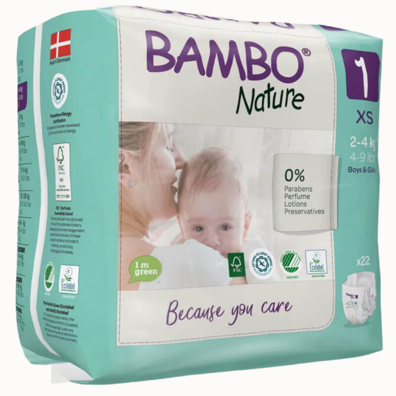 PAÑALES BAMBO NATURE 1 22