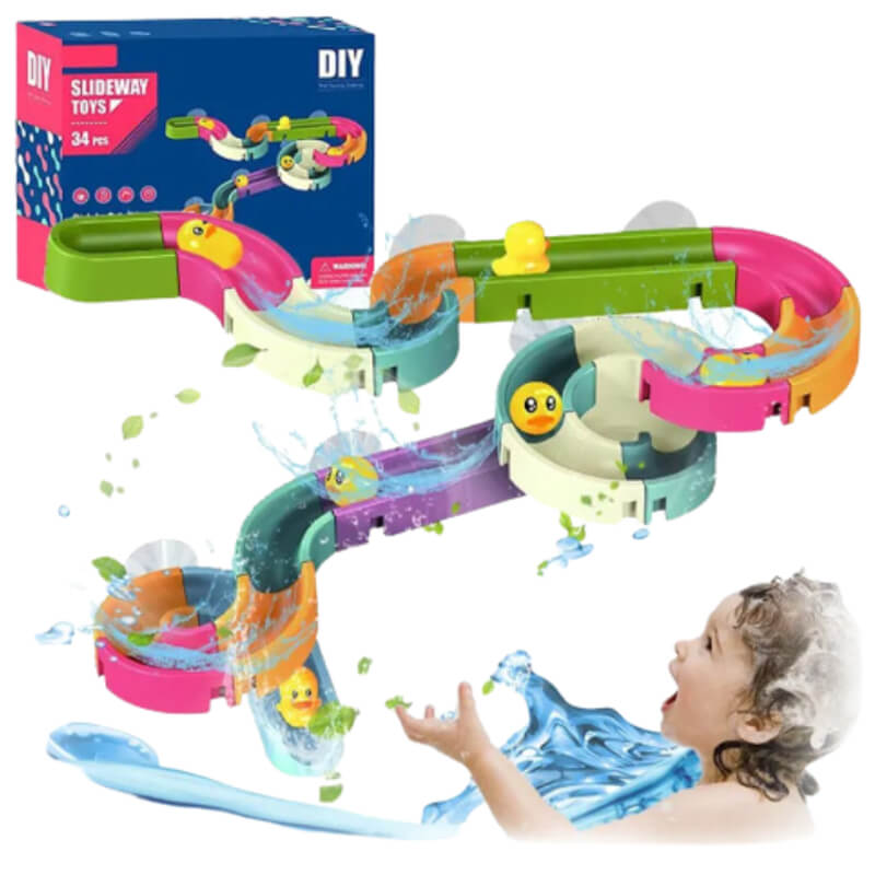 JUGUETE PARA BAÑO TOBOGAN DE AGUA 34 piezas