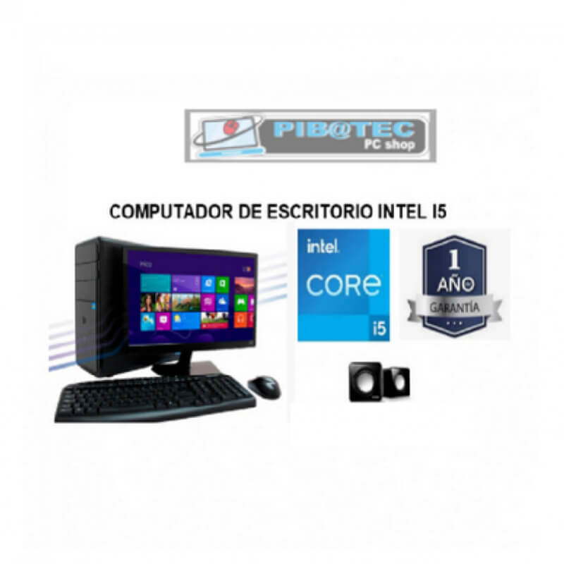 COMPUTADOR DE ESCRITORIO INTEL I5 CON 8 GB MEMORIA RAM Y 480 GB SSD MONITOR LG 19
