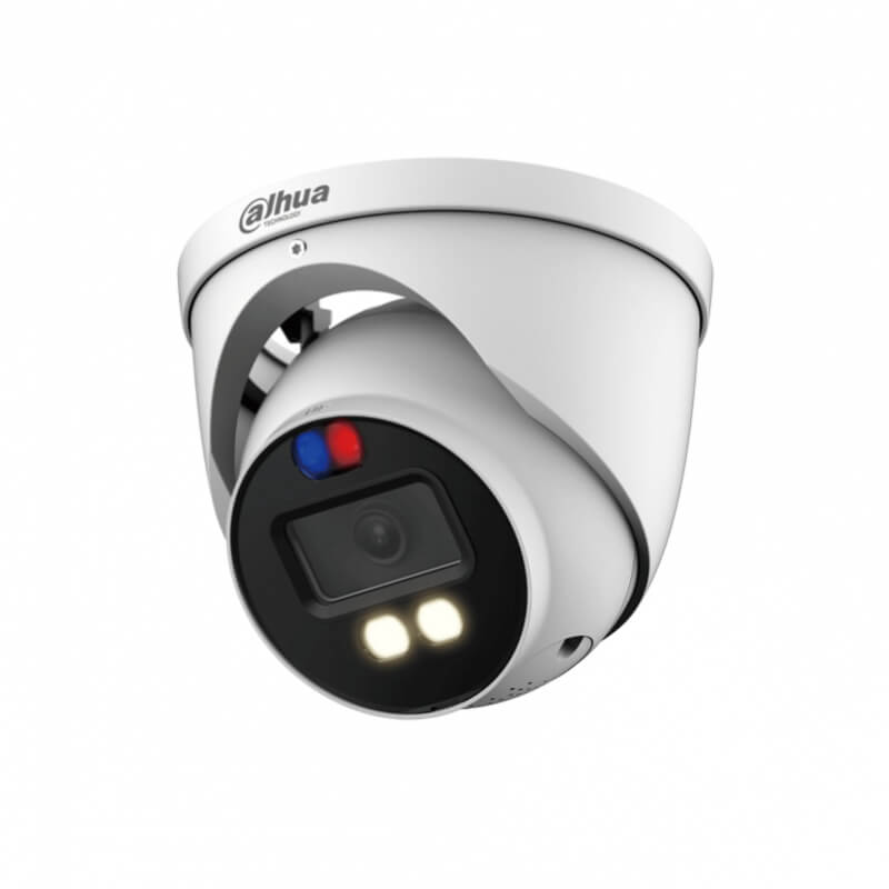 Dahua | Cámara Domo HDCVI 2MP | Full-Color 24/7 | Disuasión Activa con Luz y Sonido | IP67
