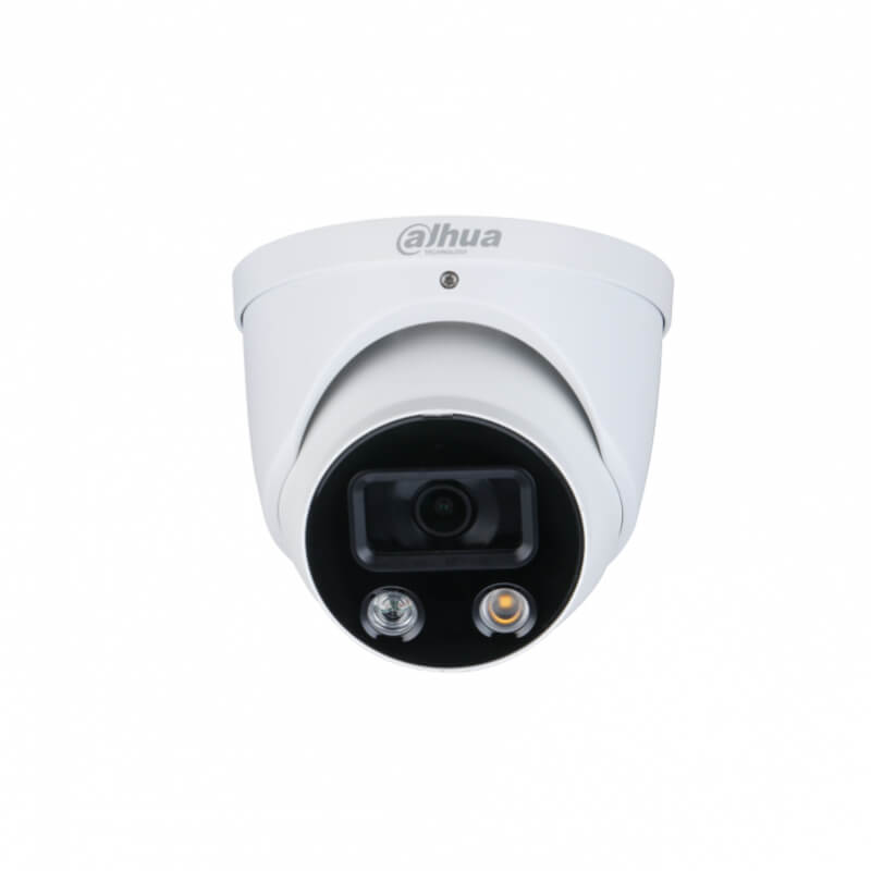 Dahua | Cámara Domo IP 4MP | Iluminación Dual Inteligente | Disuasión Activa Luz y Sonido | IP67