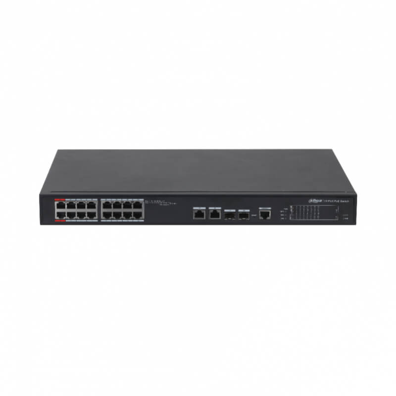SWITCH DE ESCRITORIO DAHUA PFS4218-16ET-240 16-port 100 Mbps + 2-port Gigabit