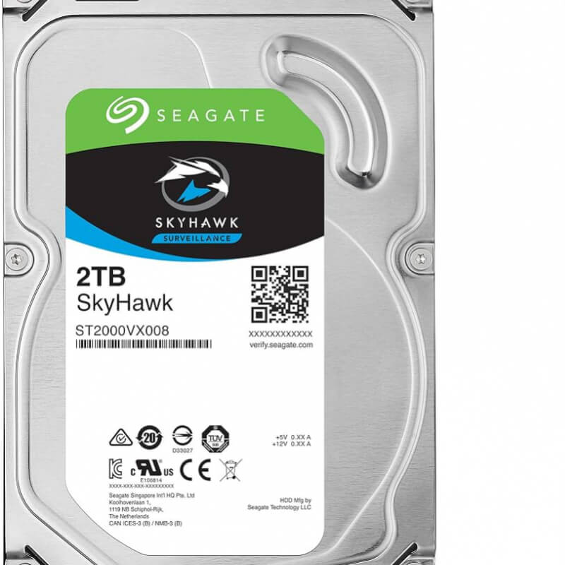 Seagate | SkyHawk 2TB | Disco Duro para Videovigilancia | SATA 6 Gb/s | 256MB Caché