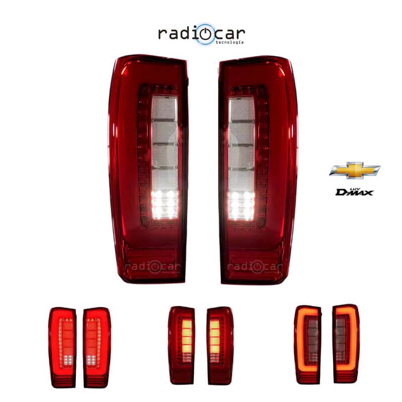 Faros Led Posterior Chevrolet Dmax rojo