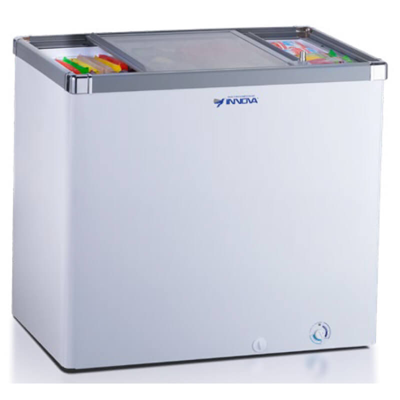 CONGELADOR HORIZONTAL INNOVA CON PUERTAS DE VIDRIO 241LTS - BLANCO IN-PARROT 1200 T/V BL