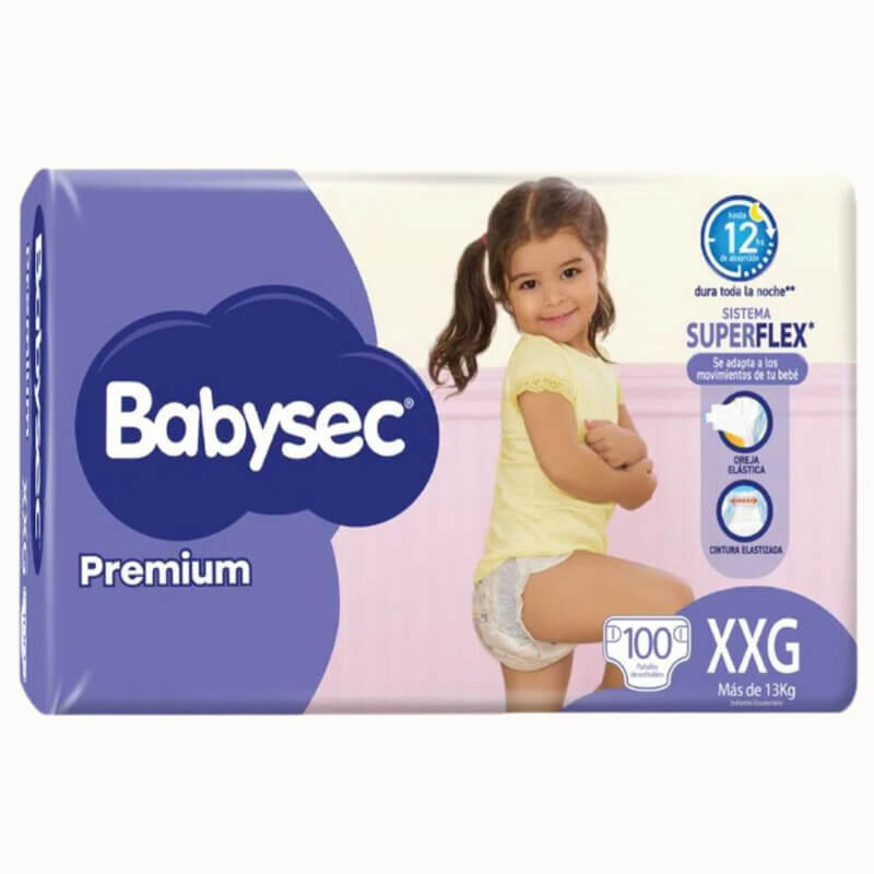 PAÑALES BABYSEC PREMIUM XXG 100