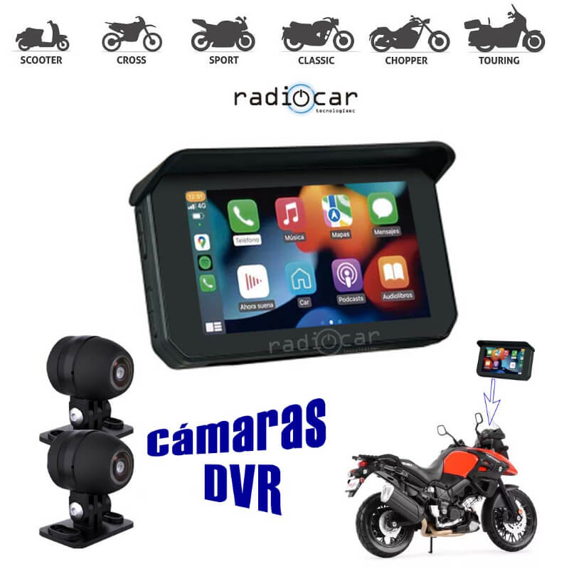 MotoPlay Apple CarPlay y Android Auto para moto