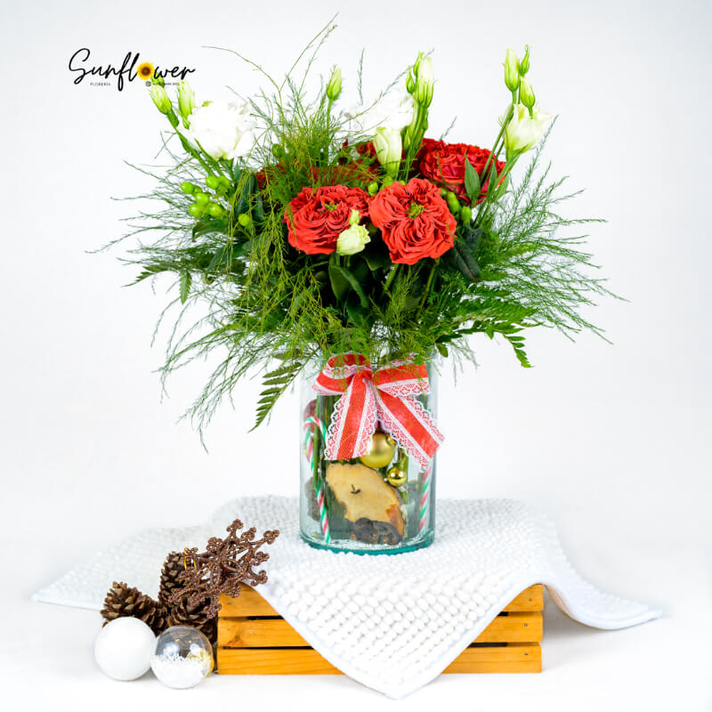Centro de Mesa Navideño - Elegancia Floral| ENVIOS A GUAYAQUIL - SAMBORONDON