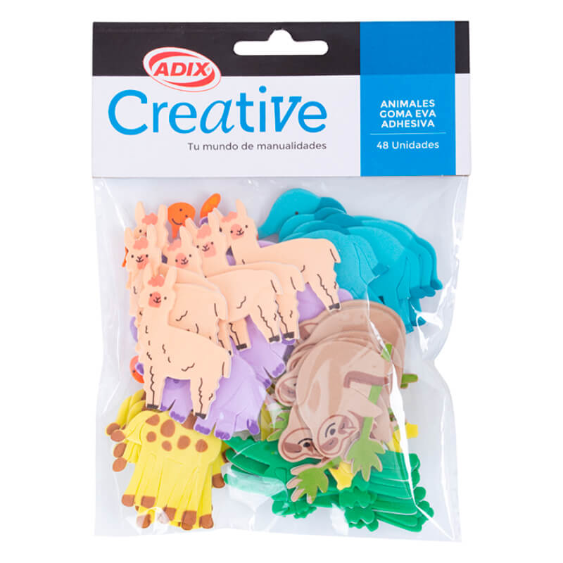Animal Goma Eva Adhesiva 48u