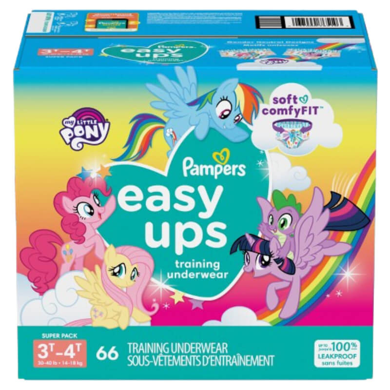 PAÑALES PAMPERS EASY UPS PONY 3T - 4T (6, XXXG) 66