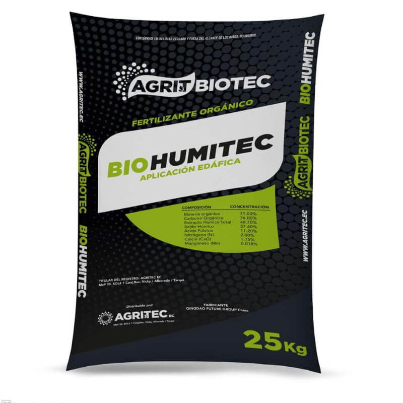 BIOHUMITEC 25 KG: Fertilizante Orgánico para Mayor Rendimiento