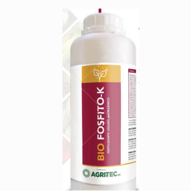 BIOFOSFITO-K 1 LTR: Fertilizante completo para plantas - ¡Crecimiento y desarrollo óptimo!