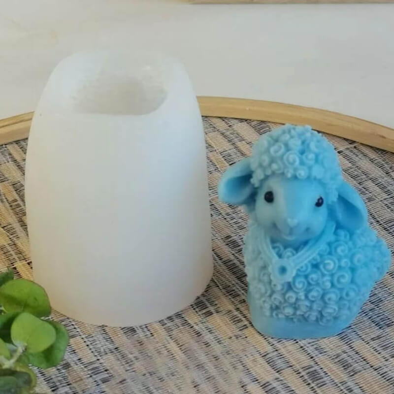 Trio de moldes de silicona con diseño oveja L, M, S, para uso en Velas, jabones, resina, yeso, chocolate. descuento