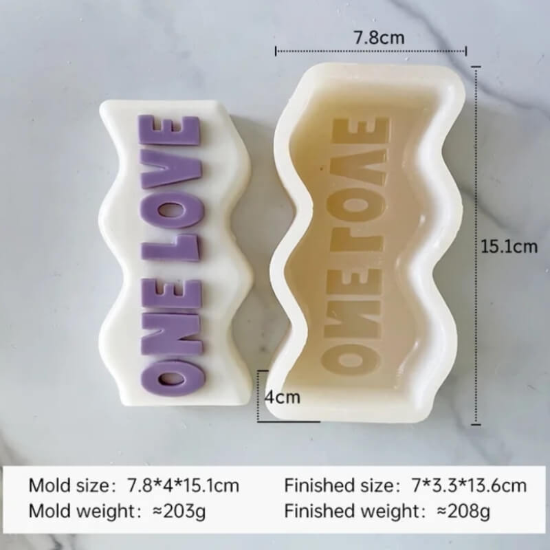 Moldes de silicona con 9 diseños I LOVE YOU variados para uso en Velas, Jabones, resina, chocolate o yeso. (valor unitario en la descripción)