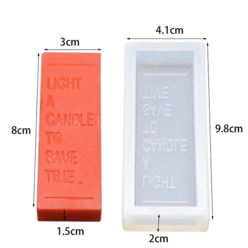 Molde de silicona con diseño LIGHT A CANDLE para uso en Velas, Jabones, resina, chocolate o yeso. descento