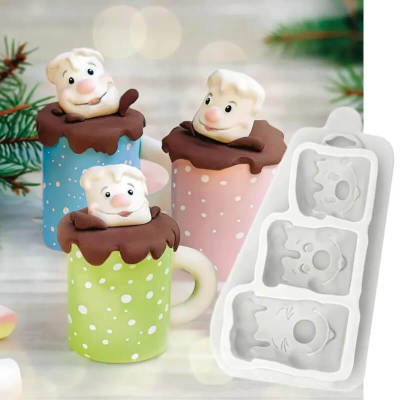 Molde de silicona con diseño de MALVAVISCOS CON 3 TAMAÑOS para uso en Velas, Jabones, chocolate, fondant, porcelana fría, resina. descuento
