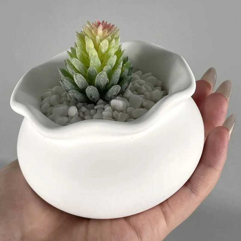 Combo de molde de silicona para MACETA TIPO VASIJA L y S para uso en cemento, resina, yeso. (precio individual en la descripción)