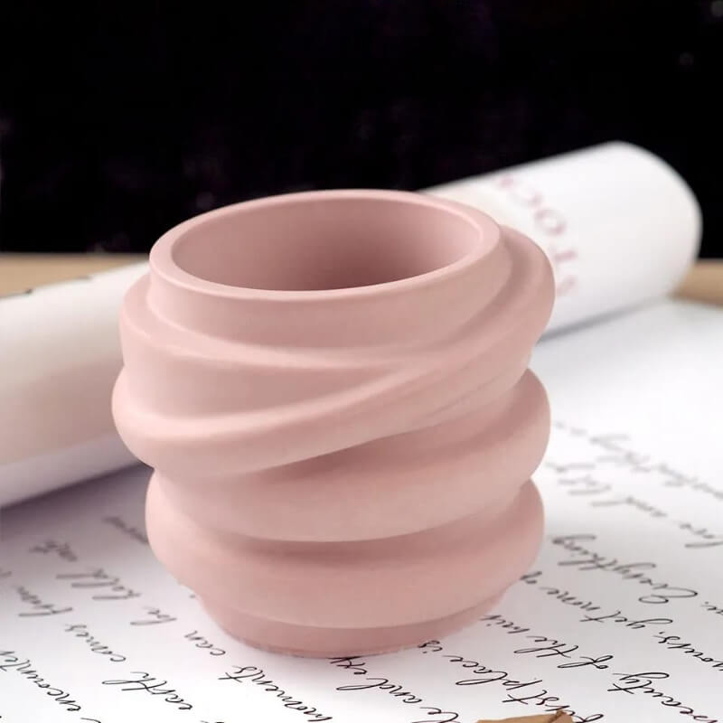 Molde de silicona para MACETA DISEÑO IRREGULAR para uso en Velas, resina, yeso.