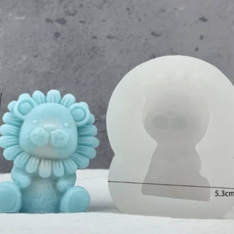 Moldes de silicona con diseño de LEON 2D para uso en Velas, Jabones, resina, chocolate o yeso.