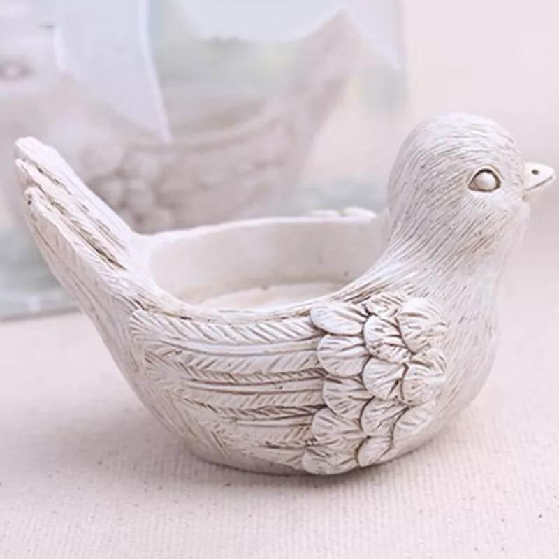 Molde de silicona de PAJARO TIPO MACETA para uso en Velas, resina, yeso, cemento.