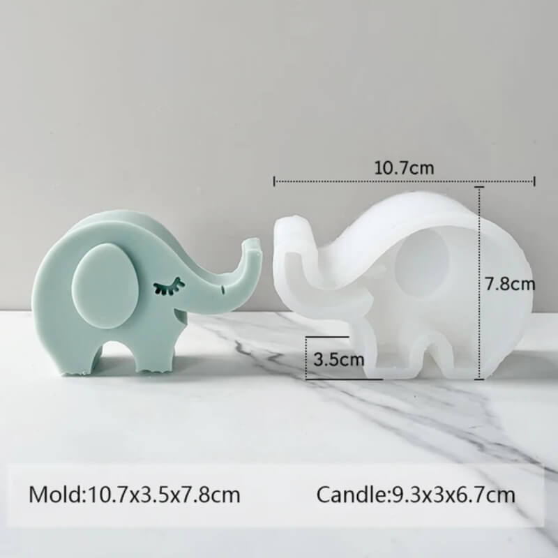 Molde de silicona de ELEFANTE para uso en Velas, jabón, resina, yeso, chocolate.