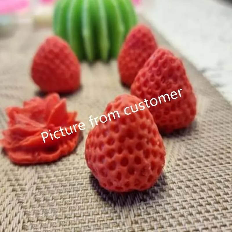 Moldes de silicona diseño de Varias FRUTILLAS 3D S, M, L, para uso en Velas, jabones, resina, yeso, chocolate. (precio unitario en la descripción)