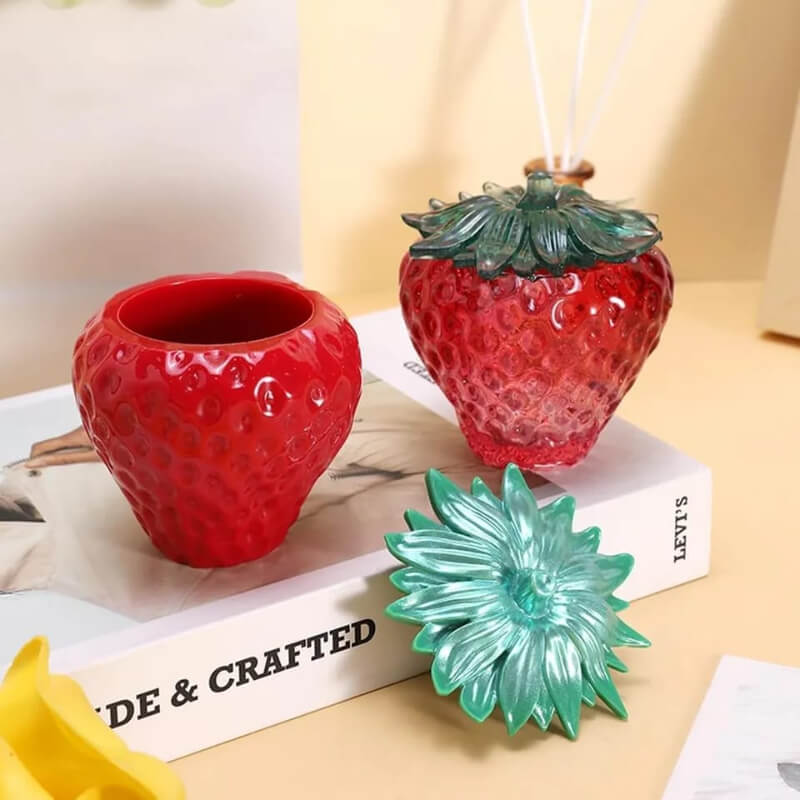 Molde de silicona de CONTENEDOR FRUTILLA para uso en Velas, resina, yeso.