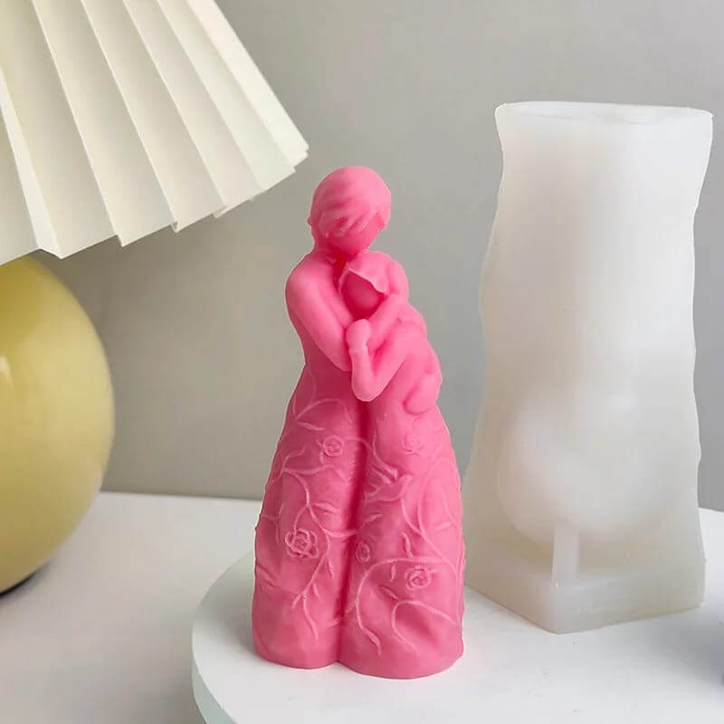 Molde de silicona MADRE E HIJA elaborado en silicona para uso en Velas, jabones, resina, yeso, chocolate. descuento