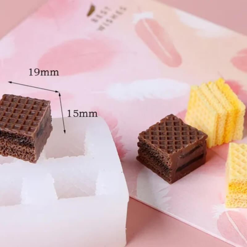 Molde de silicona con diseño GALLETAS RELLENAS para uso en Velas, Jabones, chocolate, resina, fondant, porcelana fría.