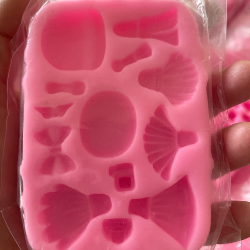 Moldes de silicona NEN@S para apliques en porcelana fría.